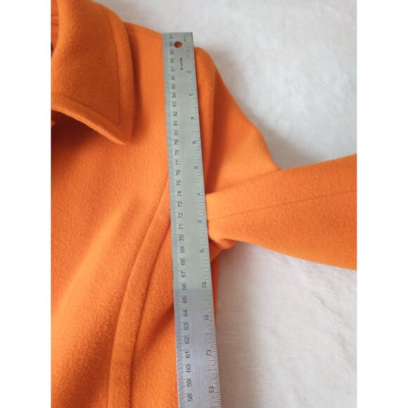 NWOT Orange small wool coat Jean Basic ptp 16'' - Picture 9 of 16